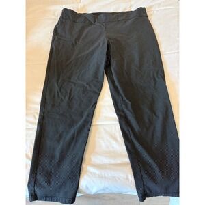 Just Be Women Black White Polka Dot Pull On Straight Leg Pants Plus Size 3X